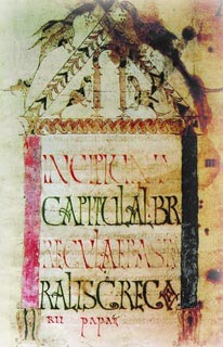 Пастырское правило. Титульный лист. VII в. (Ивреа, Италия, городской музей. Ms. 1. Fol. 2)